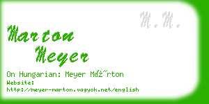 marton meyer business card